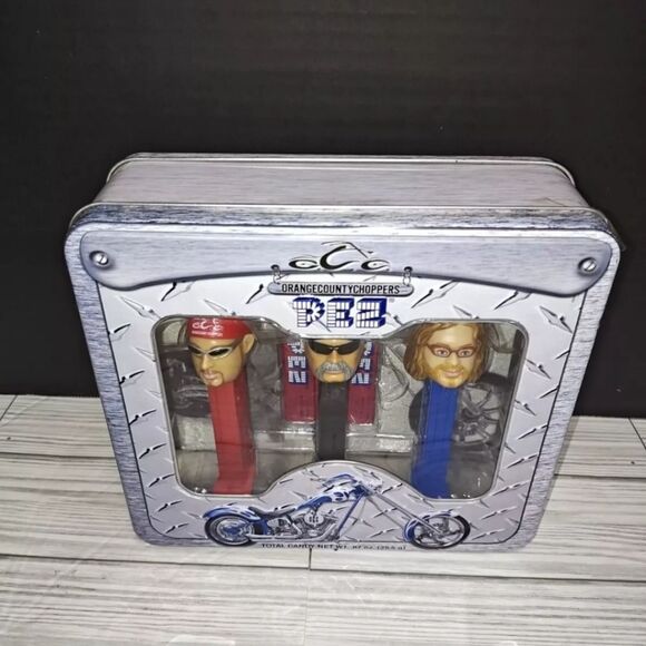 ORANGE COUNTY CHOPPERS - 2006 Collectible Pez Dispenser Set In Tin Box New - Picture 1 of 10